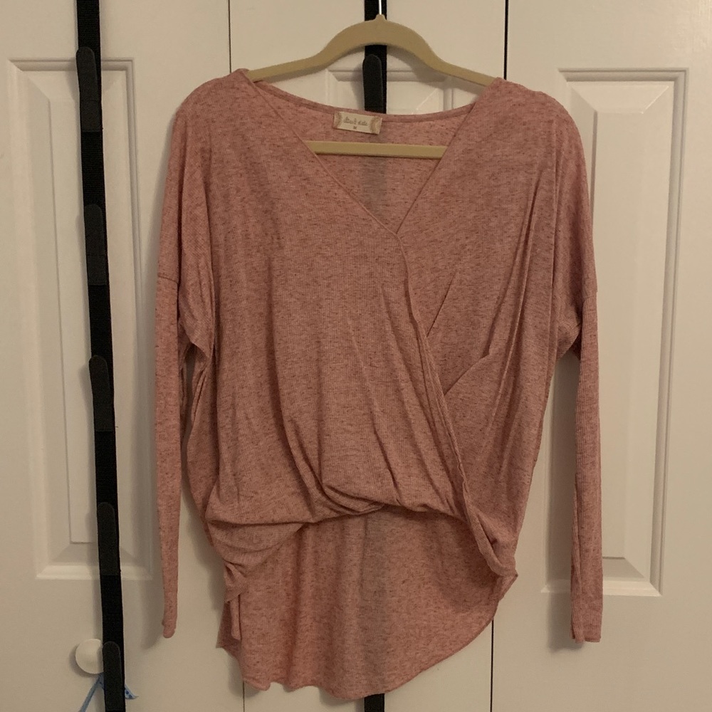 Light Pink Draped Blouse